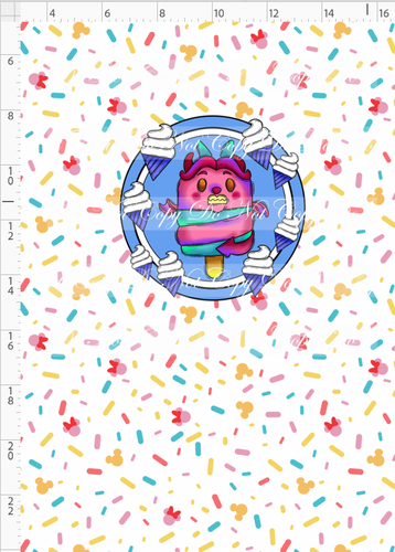 CATALOG - PREORDER R107 - Squeezable Sweets - Panel - Stripe Cat - CHILD