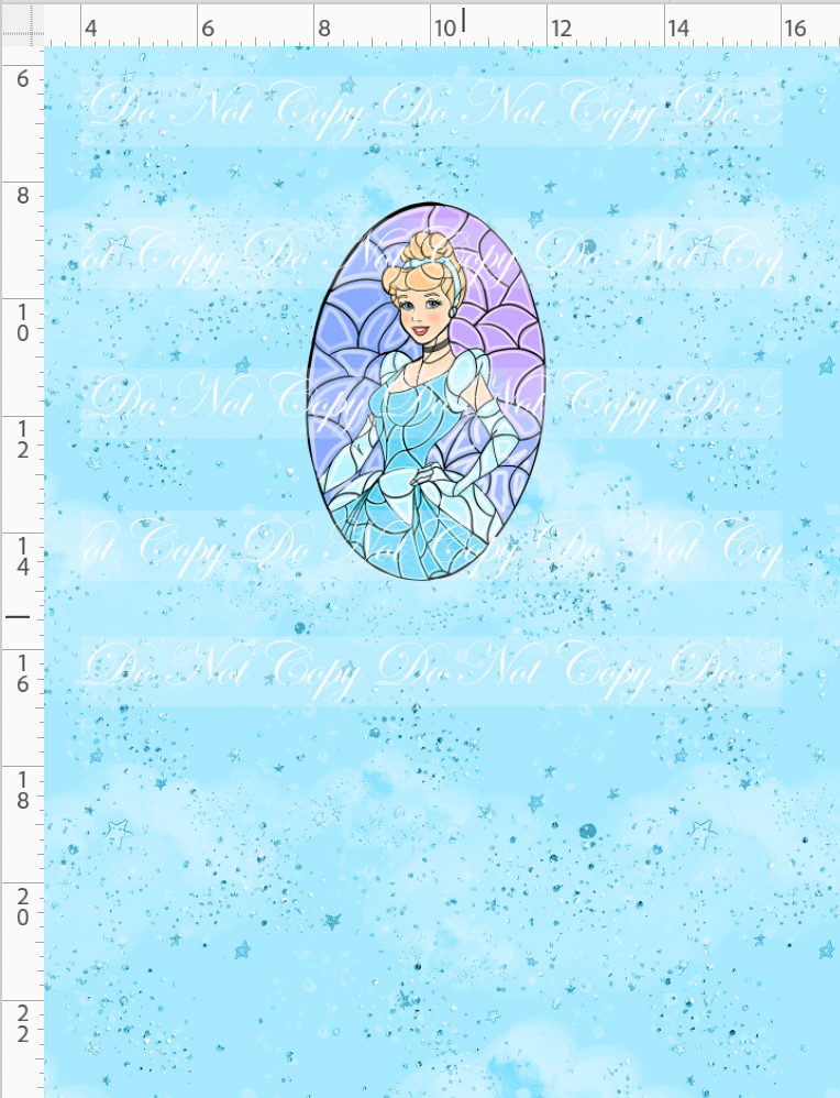 CATALOG - PREORDER R108 - Stained Glass Cindy - Panel - Cindy Portrait - CHILD