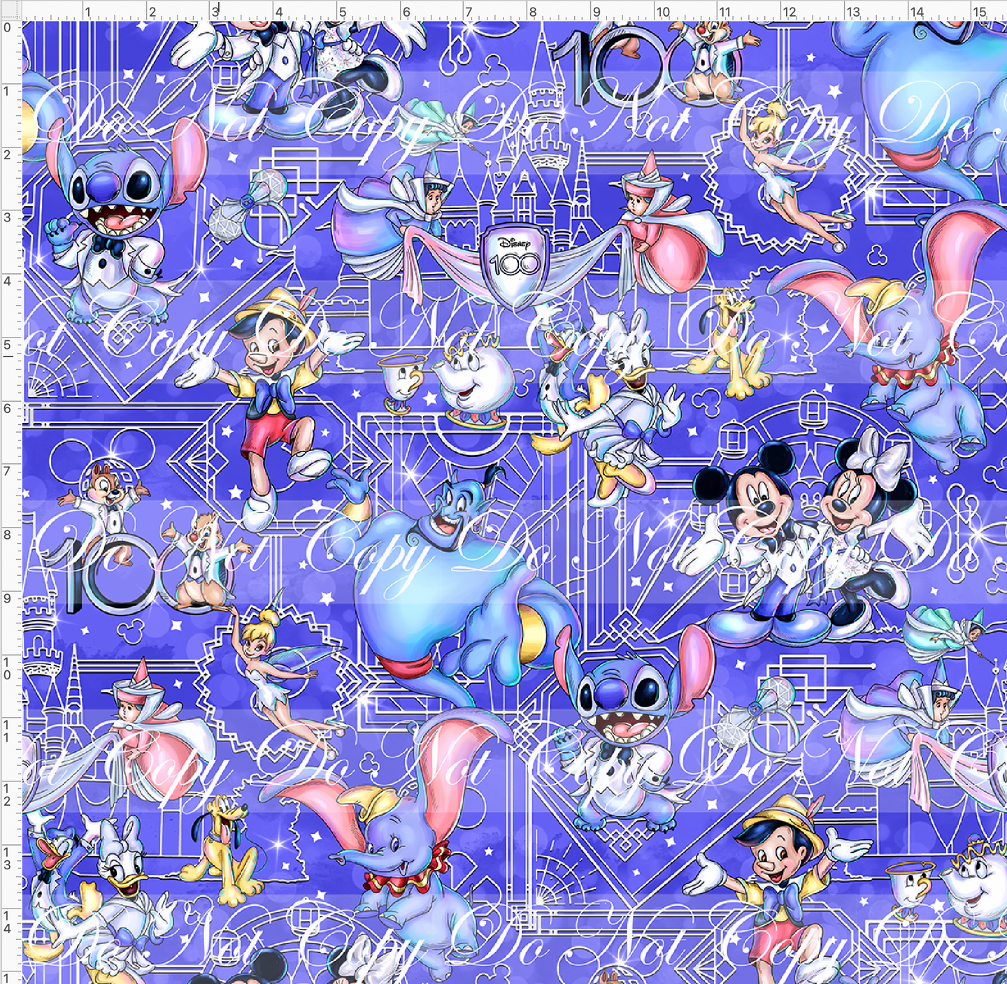 CATALOG - PREORDER - 100 Years of Wonder - Outlines and Characters - Blue Purple - LARGE SCALE