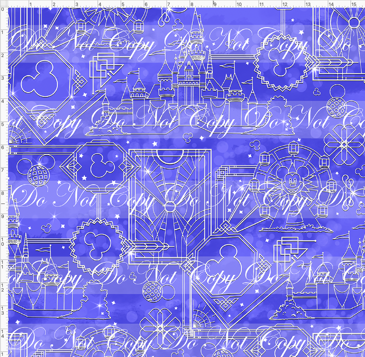 CATALOG - PREORDER - 100 Years of Wonder - Outlines - Blue Purple - LARGE SCALE