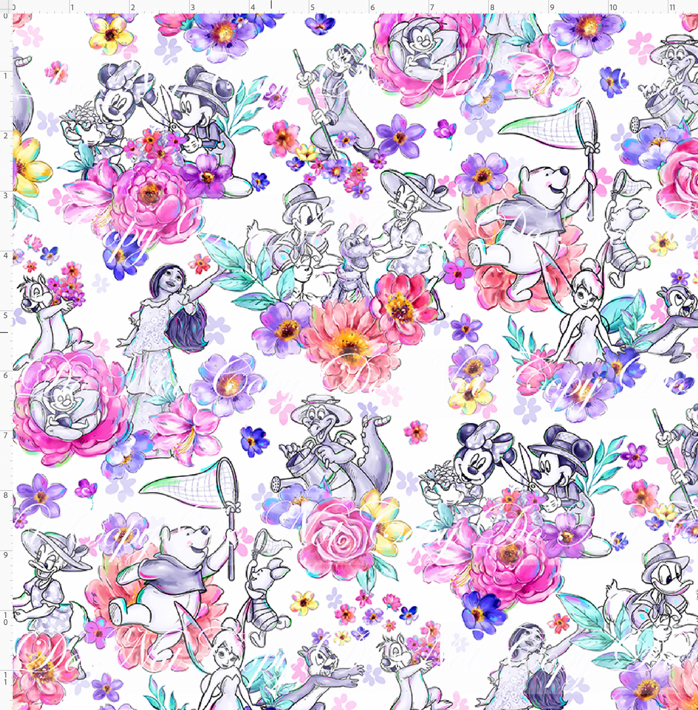 CATALOG - PREORDER R113 - Flower Festival - Main - Black and White - REGULAR SCALE