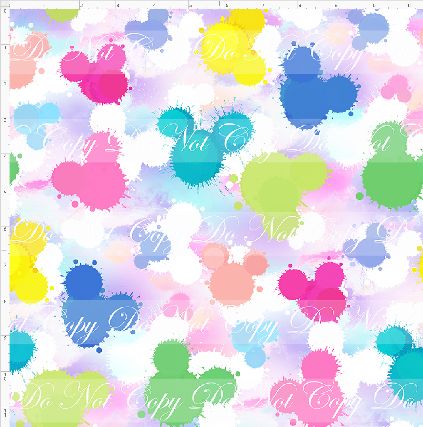 CATALOG - PREORDER R117 - Little Mouse - Mouse Paint Splatters - REGULAR SCALE