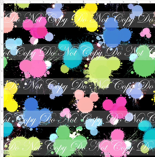 CATALOG - PREORDER R117 - Little Mouse - Mouse Paint Splatters - Black - REGULAR SCALE