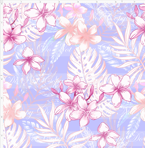 CATALOG - PREORDER R113 - Aulani - Floral Heads Monotone - Background - Light Purple - SMALL SCALE