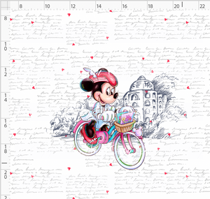 CATALOG - PREORDER R117 - Little Mouse - Panel - Girl Mouse - Bike - ADULT