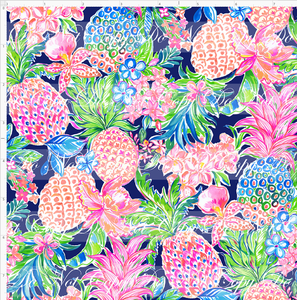 PREORDER - LP Inspired - Pineapples - Navy - SMALL SCALE