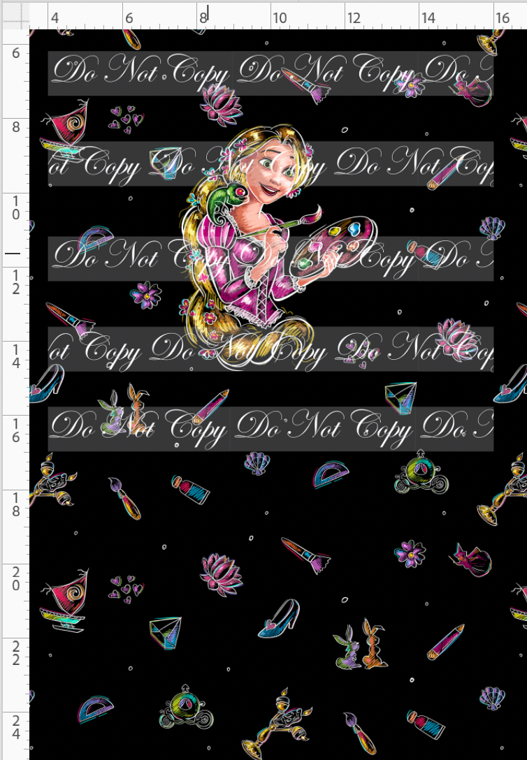 CATALOG - PREORDER R112 - BTS Princesses - Panel - Paint Princess - CHILD