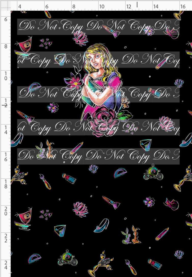 CATALOG - PREORDER R112 - BTS Princesses - Panel - Sleeping Princess - CHILD