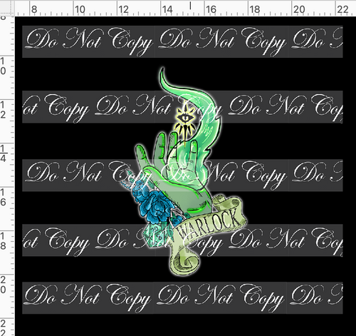 CATALOG - PREORDER R117 - DND Tattoos - Panel - Warlock - Colorful - ADULT