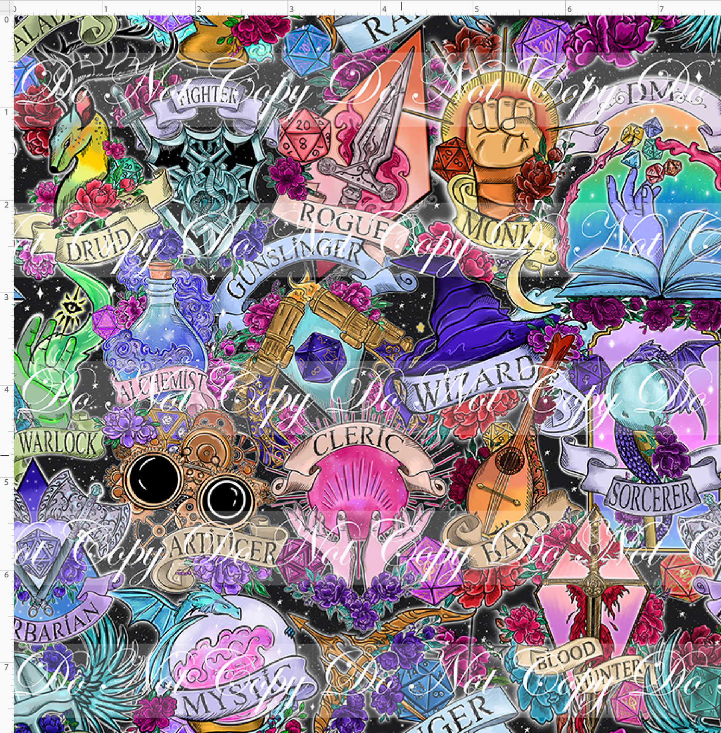 CATALOG - PREORDER R117 - DND Tattoos - Main - Stacked - Colorful - SMALL SCALE