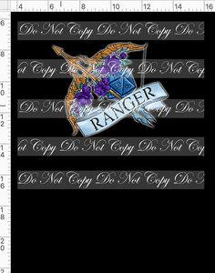 CATALOG - PREORDER R117 - DND Tattoos - Panel - Ranger - Colorful - CHILD