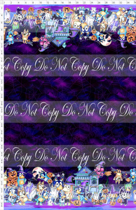 CATALOG - PREORDER R117 - Halloween Heelers - Double Border - Blue Purple