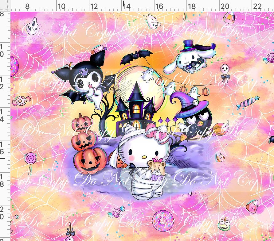 Hello Kitty Halloween Candy Cotton Fabric