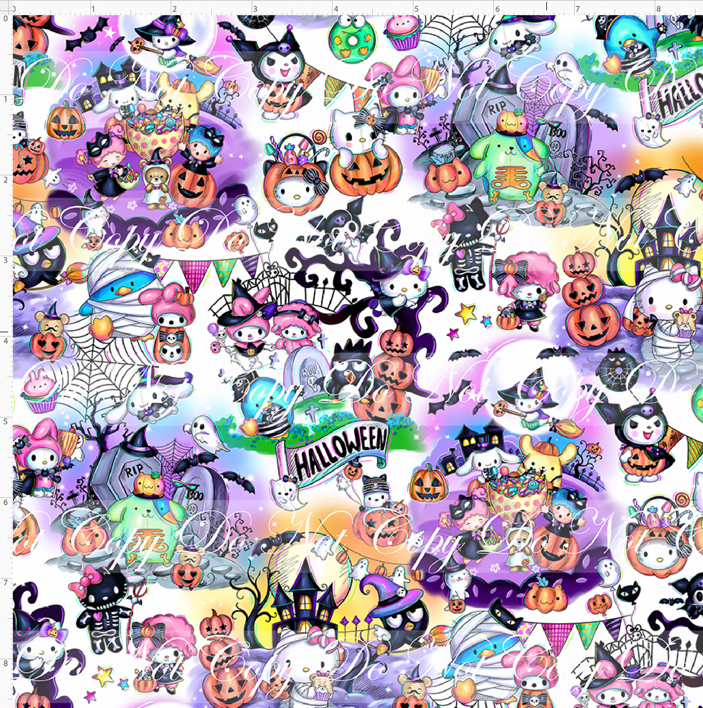 CATALOG - PREORDER R117 - Halloween Kitty and Friends - Main - White - SMALL SCALE