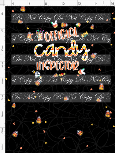 CATALOG - PREORDER R117 - Candy Corn Friends - Panel - Candy Inspector - Black - CHILD
