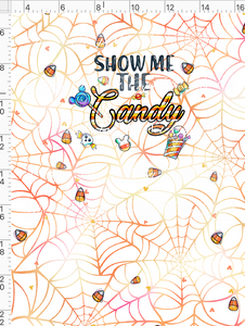 CATALOG - PREORDER R117 - Candy Corn Friends - Panel - Show Me the Candy - White - CHILD