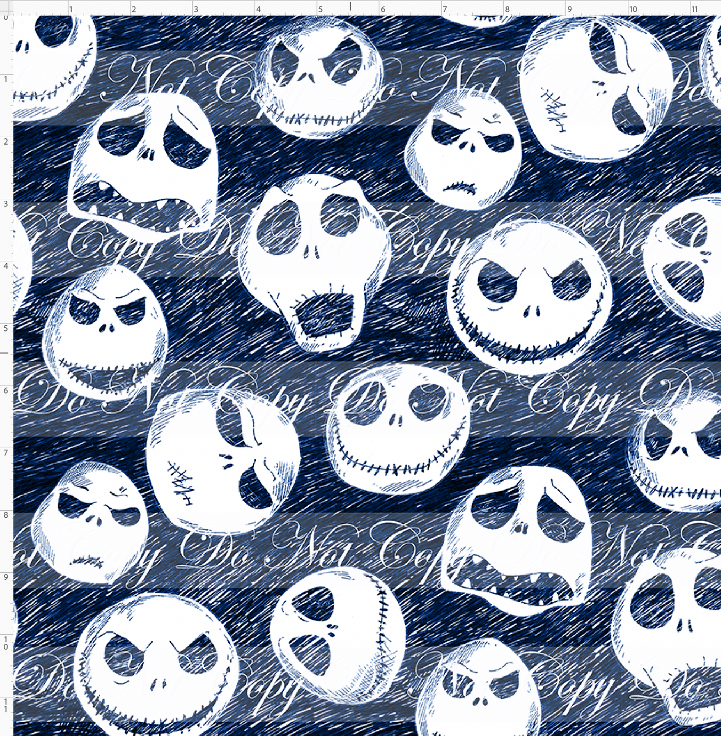CATALOG - PREORDER  R117 - Monochrome NBC - Faces - Blue - REGULAR SCALE