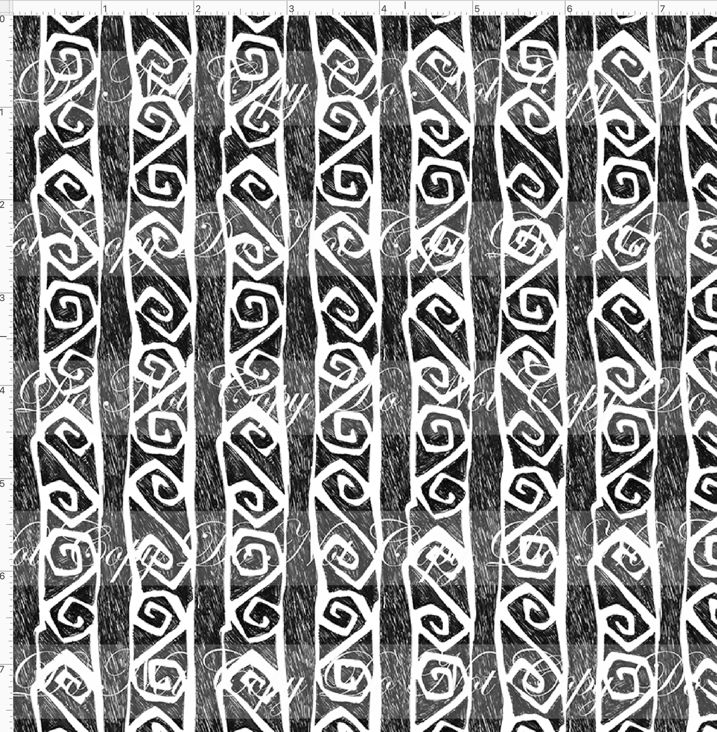 CATALOG - PREORDER  R117 - Monochrome NBC - Swirl Stripes - Black - REGULAR SCALE