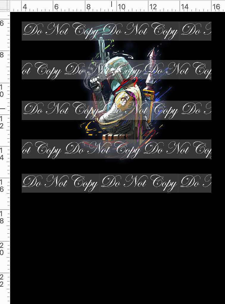 CATALOG - PREORDER R117 - Artistic Wars - Panel - Mando - Black - CHILD