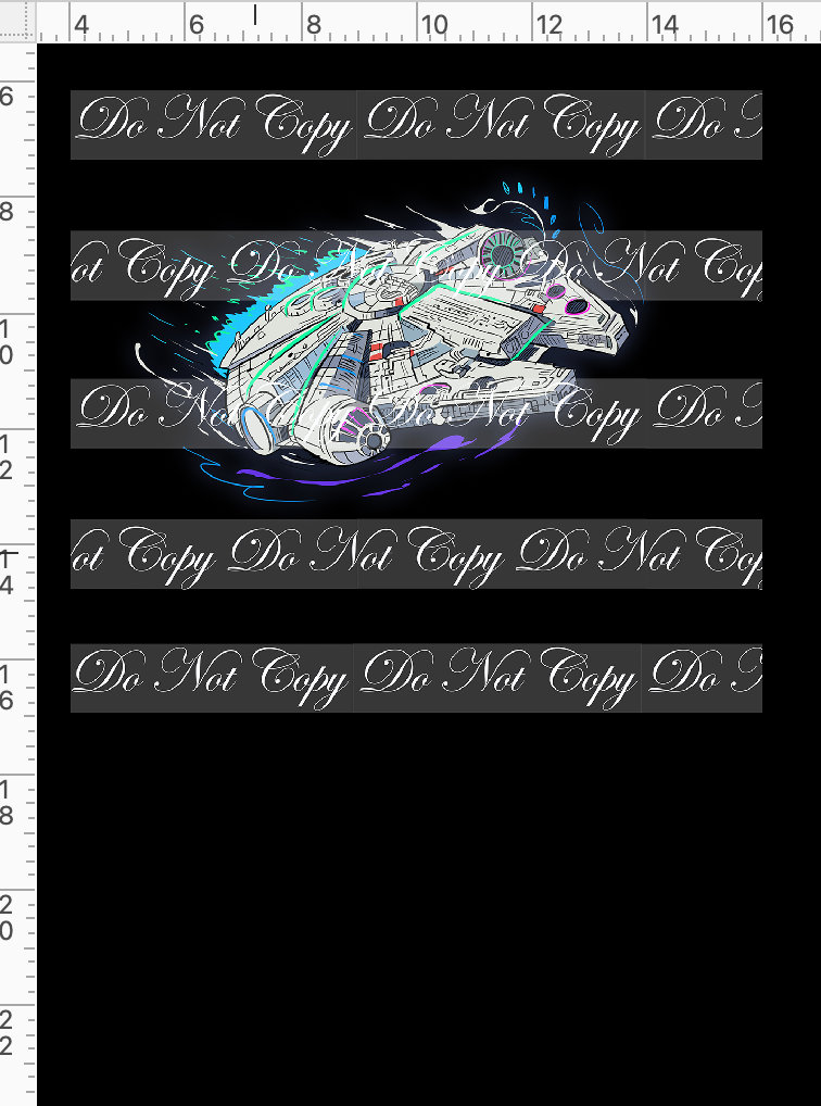 CATALOG - PREORDER R117 - Artistic Wars - Panel - Spaceship - Black - CHILD