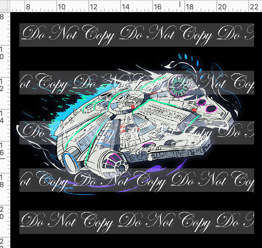 CATALOG - PREORDER R117 - Artistic Wars - Panel - Spaceship - Black - ADULT
