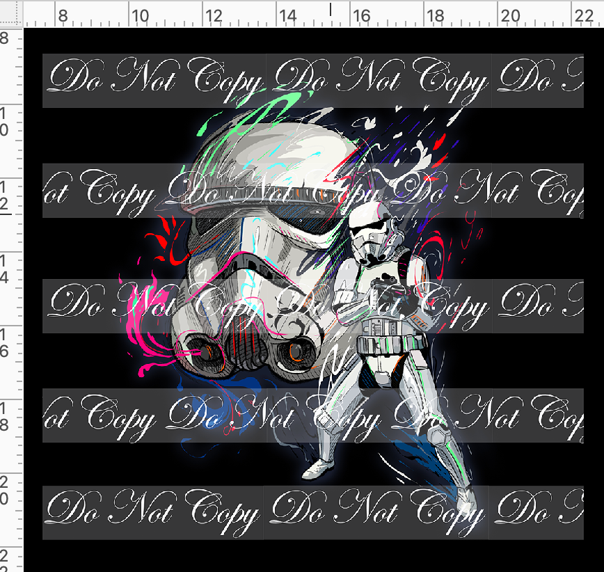 CATALOG - PREORDER R117 - Artistic Wars - Panel - Storm - Black - ADULT