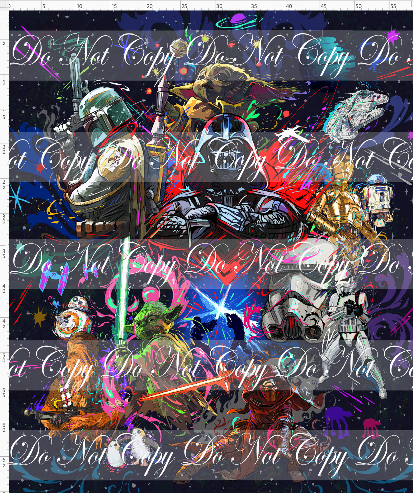 CATALOG - PREORDER R117 - Artistic Wars - Adult Blanket Topper