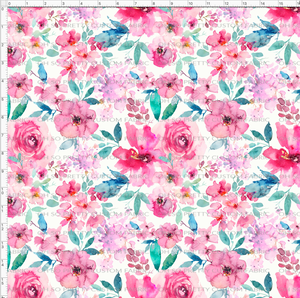 PREORDER - Fabulous Florals - Pink and Aquamarine - Floral