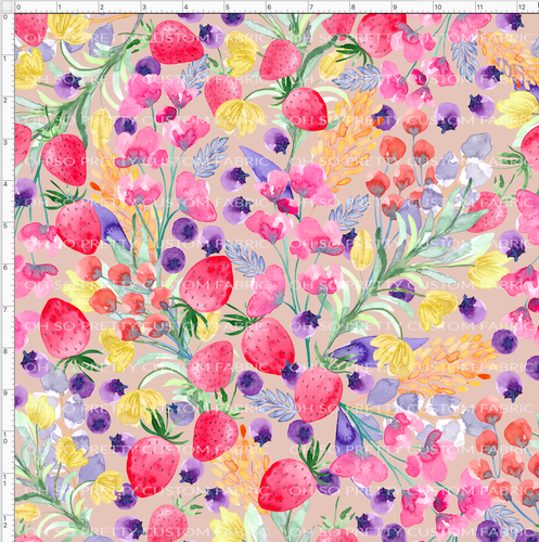 PREORDER - Fabulous Florals - Strawberries - Neutral