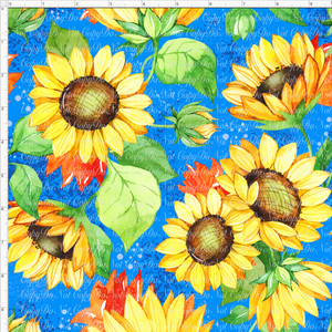 PREORDER - Fabulous Florals - Sunflowers on Blue