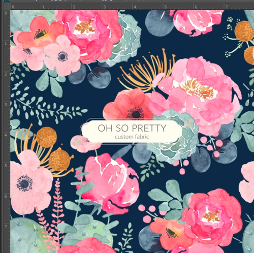 PREORDER - Fabulous Florals - Floral Succulents on Navy