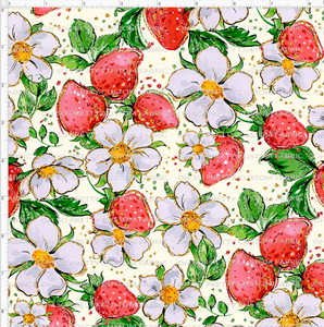 PREORDER - Fabulous Florals - Strawberry Kids - Floral - Cream