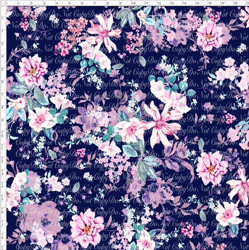 Retail - Soft Pink Flowers - Navy