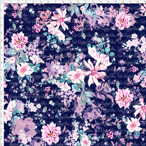 PREORDER - Fabulous Florals - Soft Pink Flowers - Navy