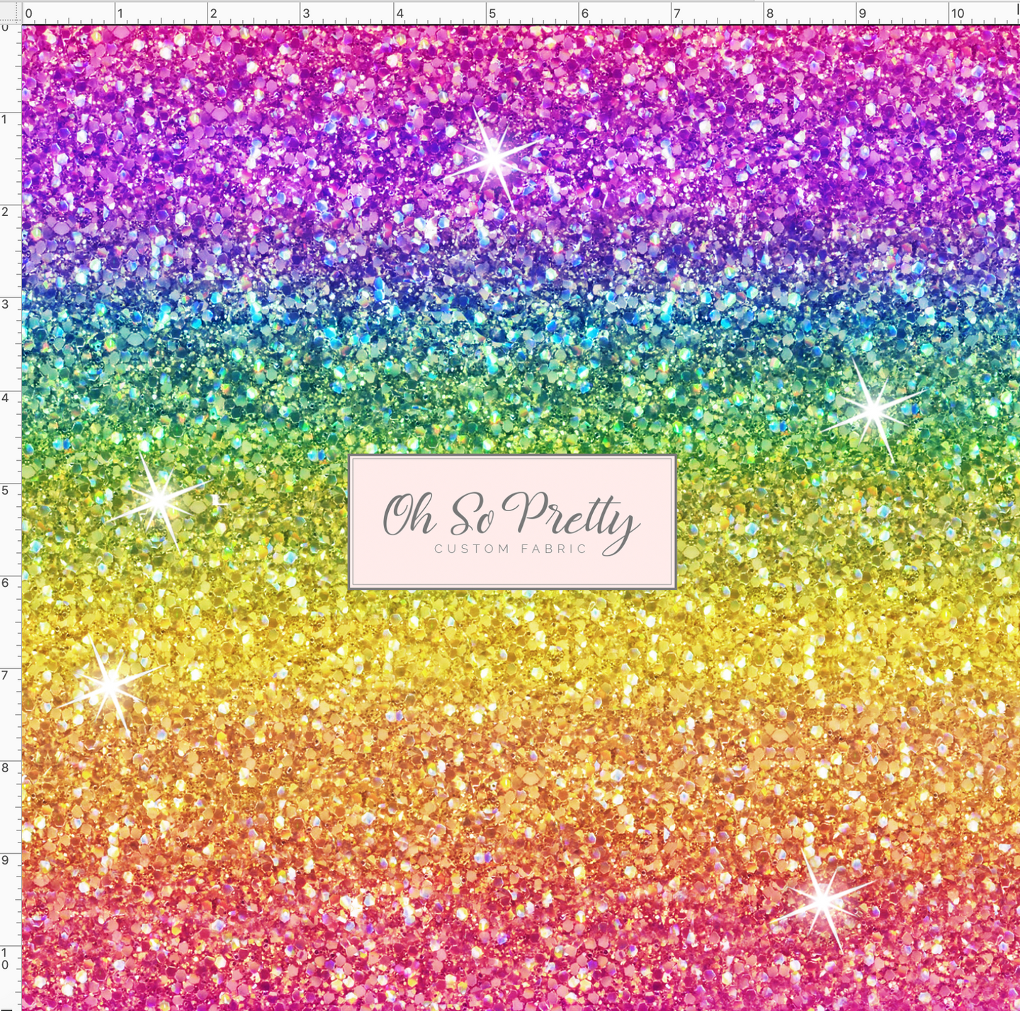 Retail - Bright Rainbow Ombre Glitter