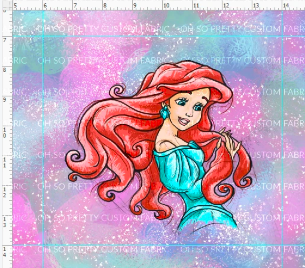 CATALOG - PREORDER R38 - Princess Dreams-Mermaid Panel