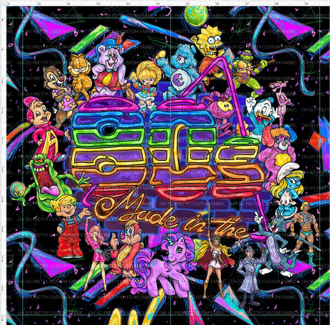 CATALOG - PREORDER R43 - 80s Throwback  Adult Panel (34x28)